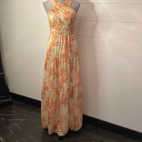 Aidan Mattox Dresses & Skirts - Aidan Mattox Gold & Orange Metallic dress